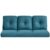 ACTREST Pop 22×25/22×24 Outdoor Cushions for Patio Couch Chairs Set of 3 – High Back Comfy Outside Seat Cushions for Wicker Rocker Glider Loveseat 3-Seater Sectional Sofa – Peacock Blue/Button