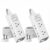Addtam Flat Plug Extension Cord, Power Strip with 6 Outlet Extender, 2 Pack