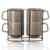 Adewnest Stackable Coffee Mugs with Rack, 13 oz, Grey