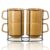 Adewnest Stackable Coffee Mugs with Rack, 13 oz, Mustard Yellow