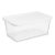 ADILAXG 6 Quart Clear Plastic Storage Bin with Snap-On Lid