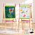 Adjustable Double-Sided Magnetic Wooden Easel for Kids with Paper Roll