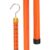 Adjustable Height High Voltage Measuring Stick for Electrical Work, Insulated Epoxy Resin Telescopic Pole Tower Ruler, 20 30 40 50 60 Ft, with Carrying Bag，Orange(1pack,12m/39.4ft)