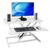 Adjustable Height Standing Laptop Desk,Adjustable Sit to Stand Up Workstation with Keyboard Tray,White