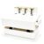 Adjustable Piano Pedal Extender for Students, 3 Pedals with Stabilizer, Compatible with Upright & Digital Pianos, Beginner Practice Tool (White)