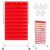 Adjustable Pocket Stainless Steel Chart Stand for Classroom Expandable Anchor Chart Holder with Casters & 5 Rings Standard Educational Teaching Supplies for Teachers School Office Tools (White & Red)