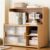 Adjustable Shelf Storage Bookcase – Bamboo and Glass Organizer for Kitchen, Living Room & Multi-Scenario Use – Versatile Home Storage Solution