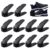 Adjustable Shoe Slots Organizer Rack, Black, 5Pcs Foldable Plastic Shoe Rack Set, Space-Saving, Ideal for Entryways, Closets, and Dorm Rooms (Pack of 1) (10 piece)