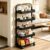 Adjustable Slim Storage Cart with Wheels, Narrow Rolling Utility Organizer for Bathroom, Kitchen, Laundry Room, Features Adjustable Shelves, Space-Saving Design