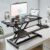 Adjustable Standing Desk Converter – Sit to Stand Riser with Keyboard Tray, 65/80/94CM Width, Ergonomic Design for Home Office, Boost Productivity & Comfort