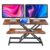 Adjustable Standing Desk Converter – 37″ Wide, for Two Monitors with Keyboard Tray, Manual Gas Spring Sit Stand Desk Converter Lifts to 18.5″, Tiger Brown