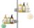 Admygo Shower Caddy Shelf No Drill for 18-30mm Round Rail, Kitchen Faucet Sponge Holder, Aluminium Alloy Hanging Storage Rack, Bathroom Caddy for Shampoo, Soap & Sponge, Rustproof, Silver