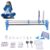 Adtzpc Optical Bench Set, Physical Optical Experiment Set Concave/Convex Lens Optical Bench Set, Laboratory Appliance Optics Equipment Tools Physics Lab Kit for School Physics Teaching Instrument