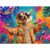 Adult Jigsaw Puzzle, 1000 Pieces, Dancing Tropical Raccoon