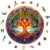 Aeekdook Wooden Puzzles for Adults – Stained Glass Tree of Life Wooden Jigsaw Puzzle for Adults – Unique 200-Piece Art Puzzle, Premium Brain Teaser & Decorative Gift (11.4″x11.4″)