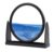 Aelgiosm Moving Sand Art Picture – 3D Liquid Motion Deep Sea Sandscape with Easy-Flip Round Glass Frame, Flowing Sand Relaxing Desktop Decor for Home and Office (Blue, 10″)