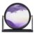 Aelgiosm Moving Sand Art Picture – 3D Liquid Motion Deep Sea Sandscape with Easy-Flip Round Glass Frame, Flowing Sand Relaxing Desktop Decor for Home and Office (Purple, 10″)