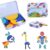Aelgiosm Wooden Tangrams Pattern Blocks – Brain Teaser Shape Puzzles for Cognitive Activity in Elderly, with Geometric Guide Cards for Sensory Play (Style C)