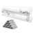 Aesthetic Clear Acrylic Office Desk Stapler w/ 1000 Staples, Silver