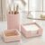 Aesthetic Desk Organizer Set of 3 For Your Office – Sturdy Concrete Desktop Accessories For Women Enhance Any Office Decor – Set incl. Pen Holder, Paperclip Storage & Sticky Note Holder for Teacher