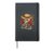 Aesthetic Western Skull Snake Vintage Cowboy Rose Flower Art Hardcover Journal, Black