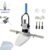 Afbehl Manual Paper Hole Puncher, Single Hole Punching Machine, Includes 3mm, 4mm, 8mm Drill Needles, Adjustable Hole Depth, for Up to 300 Sheets, Without Needing Power for Tags Cards Craft
