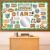 Affirmation Station Bulletin Board Set with 11in Mirror Motivational Posters Classroom Mirror Growth Mindset Decor I Am Positive Affirmation Accent Cutout for School Home Teacher Wall Supply(Jungle)