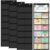 Affrolling 4 Pack Pocket Chart for Classroom 29.5 x 10 in 12+1 Pockets Hanging Wall File Organizer for Cards, Pictures, Class Management Educational Behavior Chart, Teacher Office Organization(Black)