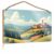 AFGD Wood Sign Plaque Moisture-resistant Coat & Polished Border – Western House Decor/Kitchen Decor For Shelves | Rustic Village On Rolling Hills With Towering Church