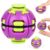 AFN Fidget Spinner Toy, Fidget Ball, Squishy Ball, Press to Spin Gear Sphere,Fidget Spinner Rotating Stress Ball Gift for Halloween Christmas Adults Child, Cool Gadgets Gift (Pueple)