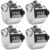 AFUNTA 4 Digit Hand Tally Counters, 4 Pack Mechanical Lap Tracker Manual Clicker with Metal Finger Ring Hoop Holder – Silver
