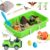 AGENTLAN Dinosaur Sensory Bin with Sensory Sand, Gifts for Boys Ages 3-8