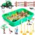 AGENTLAN Farm Sensory Bin with Sensory Sand, Farm Toys for Ages 3-8