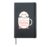 A Good Day Starts With Coffee And Bunny Morning Hardcover Journal, Black