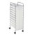AHBNUDC 10 Drawer Rolling Storage Cart, Multi Color Organizer with Clear Drawers and Wheels, Mobile Craft Storage Organizer for Art Supplies, Office, School and Home, Clear and Chrome