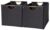 AHBNUDC 2 Pack Fabric Cube Storage Bins, 12.75 x 12.75 Inch Collapsible Storage Cubes, Black Woven Storage Organizer Baskets for Shelves, Closet, Bedroom, Office and Living Room