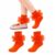 AHDSGJH Little Girls Ruffle Frilly Bow Socks Orange 4-6Y 1 Pair
