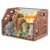 AHUONEL Wooden Mesh Dog Toy Storage Bin with Handles for Pet Supply & Toys