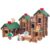 Aieocoi 340 Pcs Giant Wooden Building Set with Animals Figures & Trees, Large Log Castle Toy for Kids Ages 4 5 6 7 8 Years Old and Up, Creative STEM Construction Playset(Aie-Log-340pcs)