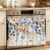 aimarisz Fall Thanksgiving Oven Skirt Curtain, Plant Blue Leaves Retro Letter Tie Top Tier Curtains Stove Dishwasher Skirt Small Window Drapes for Kitchen Bathroom Cafe 27″x20″