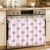 aimarisz Thanksgiving Pumpkin Oven Skirt Curtain, Fall Cute Pastel Pink Pumpkins Grid Layout Tie Top Tier Curtains Stove Dishwasher Skirt Small Window Drapes for Kitchen Bathroom Cafe 30″x21.5″