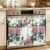 aimarisz Watercolor Rose Oven Skirt Curtain, Leaf Flower Tie Top Tier Curtains Stove Dishwasher Skirt Small Window Drapes for Kitchen Bathroom Cafe 32″x24″