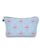 Aiphamy Cute Travel Makeup Bag Cosmetic Bag Small Pouch Gift for Women (Flamingo Blue)