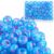 AIPRIDY Lucky Amber Beads and Spacers European Craft Beads with Rhinestones for DIY Charms Bracelet Jewelry Making (Aqua, 50 PCS Lucky Round　)