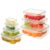 AiQInu Food Storage Containers with Lid, 7 Pieces, BPA-Free PP (3.8 L + 2.5 L + 1.5 L + 1 L + 0.5 L + 0.24 L + 0.12 L) Plastic Storage Jars Set for Fridge and Microwave, Kitchen Storage Box, Plastic