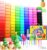 Air Dry Clay for Kids 120 Packs Air Foam Clay, 100 Customized Colors, More White and Black Magic Clay, Non-Sticky Soft and Super Light Clay with Sculpting Tools, Guide, 3 Age+