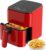 Air Fryer, 3.17-Quart Compact Air Fryer, Smart PP Touch Panel – Air Fry, Bake, Roast, Reheat, and More, 400°F Max Temperature with 5 Fine Adjustment, 800W Low Power, Red