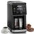 AIRMSEN Grind & Brew Coffee Maker with Built-in Grinder, Programmable Single Serve Coffee Maker – 5 Cup-800ML, 3 Grind Settings, Auto Keep Warm & Glass Carafe for Small Home and Office (Pure Black)