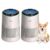 Air Purifiers for Bedroom Home for Smoke Pet Dander Odors, Air Purifier with Sleep Mode Small Air Purifier with Fragrance Sponge for Bedroom Office, Blue Ambient Light, 23dB Quiet, 2 Pack Cream