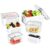 Aisafy Fruit Storage Containers for Fridge with Removable Colander, Food Storage Containers with Lids, Dishwasher & Microwave Safe, Keep Berry Fruit Vegetable Meat Fresh Longer (Clear Body/Clear Lid)